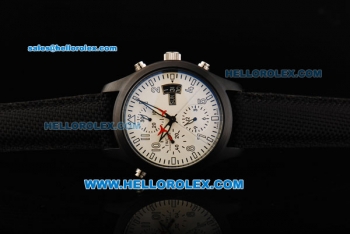 IWC Pilot's Watch TOP GUN Automatic Movement PVD Case with White Dial and Nylon Leather Strap