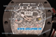 Richard Mille RM 011 Felipe Massa Flyback Chronograph Swiss Valjoux 7750 Automatic Carbon Fiber Case with Skeleton Dial and Black Inner Bezel - 1:1 Original