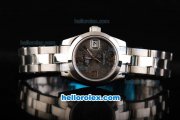 Rolex Datejust Oyster Perpetual Automatic Movement Full Steel with Flower Pattern Grey Dial-Lady Size