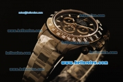 Rolex Daytona II Swiss Valjoux 7750 Automatic PVD Case and Black Dial and Stick Markers