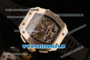 Richard Mille RM11-03 Swiss Valjoux 7750 Automatic Steel Case Skeleton Dial With Arabic Numeral Markers Black Rubber Strap(KV)