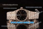 Audemars Piguet Royal Oak Lady Miyota Quartz Steel Case with Black Dial and Steel Bracelet (EF)