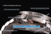 Omega Planet Ocean 46 MM Clone Omega 8500 Automatic Steel Case/Bracelet with Black Dial and Stick Markers - Diamonds Bezel (KW)
