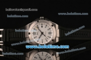 IWC Ingenieur Dual Time Swiss Valjoux 7750 Automatic Titanium Case with White Dial and Stick/Numeral Markers 1:1 Original