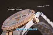 Rolex Datejust Swiss ETA 2836 Automatic Diamond Bezel with White MOP Dial and 18K Gold Strap - 1:1 Original
