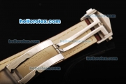 Tag Heuer Carrera Swiss Valjoux 7750 Automatic Movement Steel Case with Brown Dial and Brown Leather Strap