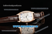 Breguet Heritage Asia Automatic Rose Gold Case White Dial With Roman Numeral Markers Brown Leather Strap