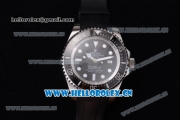 Rolex Deepsea Sea Dweller Ocean Swiss ETA 2836 Automatic Steel Case with Black Dial Black Rubber Strap and Dot Markers - 1:1 Original (NOOB)