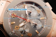 Hublot Big Bang Limited Edition Swiss Valjoux 7750 Automatic Movement Rose Gold Case with Grey Dial