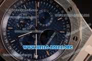 Audemars Piguet Royal Oak Perpetual Calendar Asia Automatic Steel Case with Blue Dial and Steel Bracelet