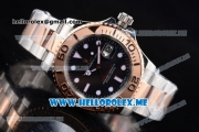 Rolex Yacht-Master 40 Clone Rolex 3135 Automatic Two Tone Case/Bracelet with Black Dial and Rose Gold Bezel (BP)