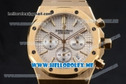 Audemars Piguet Royal Oak Miyota Quartz Yellow Gold Case/Bracelet with Silver Dial and Stick Markers