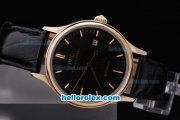 IWC Schaffhausen Automatic Black Dial and Rose Golden Case