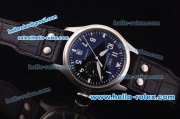 IWC Big Pilot Automatic Movement Steel Case with Black Dial and Black Leather Strap-Limited Edition