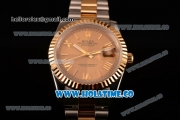 Rolex Datejust Asia Automatic Two Tone Case/Bracelet with Yellow Gold Dial and Roman Numral Markers