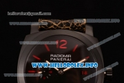 Panerai Radiomir 1940 3 Days Bamford PAM 514 Clone P.9000 Automatic DLC Case with Black Dial and Brown Leather Strap (KW)