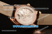 Omega De Ville Tresor Master Co-Axial Clone 8800 Automatic Rose Gold Case with Black Dial and Black Leather Strap - (YF)