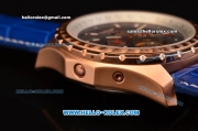 Breitling for Bentley RL10 Tourbillion Automatic Rose Gold Case with Blue Dial and Blue Leather Strap