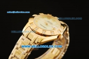 Rolex Datejust Automatic Movement Full Gold with Green Dial and Roman Numerals-ETA Coating Case