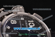 U-Boat U-51 Chrono Swiss Valjoux 7750 Automatic Steel Case with Black Dial and White Arabic Numeral Markers