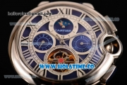 Cartier Ballon Bleu De Tourbillon Moonphase Asia Automatic Steel Case with Blue Dial and Roman Numeral Markers