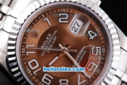 Rolex Datejust Oyster Perpetual Automatic Movement with Brown Dial and White Number Marking