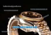 Rolex Datejust 37mm Swiss ETA 2836 Automatic Two Tone with Gold Dial and Roman Diamonds Markers