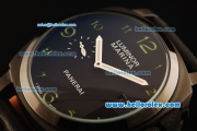 Panerai Luminor Marina PAM 386 Automatic Movement PVD Case with Black Dial and Green Arabic Numeral Markers