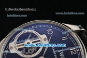 IWC Portuguese Tourbillon Schaffhausen Asia 6497 Manual Winding Steel Case with Black Dial and Arabic Numeral Markers