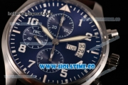 IWC Pilot’s Watch "Le Petit Prince" Best Edition Chrono Swiss Valjoux 7750 Automatic Steel Case with Blue Dial and White Arabic Numeral Markers