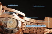Breitling Montbrillant Swiss Valjoux 7750 Automatic Full Rose Gold with White Dial and Rose Gold Markers