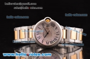 Cartier Ballon Bleu De Original ETA 2671 Automatic Steel Case with Pink MOP Dial and Two Tone Strap