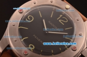 Panerai Radiomir Swiss ETA 6497 Manual Winding Titanium Case with Black Dial and Brown Leather Strap-1:1 Original