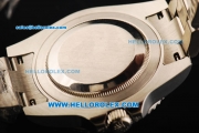 Rolex GMT-Master II Swiss ETA 2836 Automatic Movement Steel Diamond Case with Black Dial and Diamond Bezel-Steel Diamond Strap