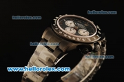 Rolex Daytona Chronograph Swiss Valjoux 7750 Automatic Movement PVD Case with Roman Numerals and PVD Strap