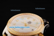 Tag Heuer Link 200 Meters Swiss Quartz Movement White MOP Dial with Diamond Markers/Bezel and Two Tone Strap