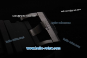 Audemars Piguet Royal Oak Survivor Swiss Valjoux 7750 Automatic Movement PVD Case with Black Dial Stick Markers and Black Rubber Strap