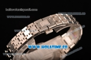 Audemars Piguet Royal Oak 33MM Miyota Quartz Steel Case/Bracelet with Blue Dial Stick Markers and Diamonds Bezel (EF)