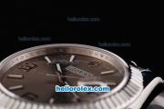 Rolex Datejust II Oyster Perpetual Automatic Movement Khaki Rolex Logo Dial with Numeral/Stick Marker and SS Strap