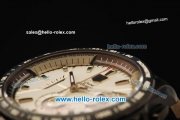 Tag Heuer Grand Carrera Calibre 36 Chronograph Quartz Movement PVD Case with White Dial and PVD Strap