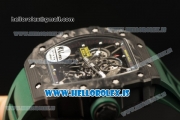 Richard Mille RM35-02 Carbon Fiber With Miyota 9015 Movement 1:1 Clone Green Rubber