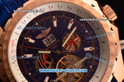 Breitling for Bentley RL10 Tourbillion Automatic Rose Gold Case with Blue Dial and Blue Leather Strap