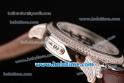 Ulysse Nardin Freak Automatic Steel/Diamond Case with White Dial and Brown Leather Strap (EF)