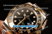 Rolex GMT-Master II Swiss ETA 2836 Automatic Two Tone Rose Gold Case With Ceramic Bezel Black Dial 116713 LN