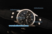 IWC Pilot's Watch Automatic Movement Steel Case with Black Dial and Whtie Arabic Numeral Markers