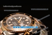 Rolex Submariner Swiss ETA 2836 Automatic Two Tone Case/Bracelet with Black Dial Stick (BP)