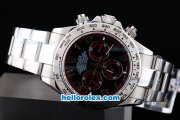 Rolex Daytona Oyster Perpetual Chronometer Automatic with White Bezel,Black Dial and Number Marking