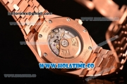 Audemars Piguet Royal Oak 41MM Clone AP Calibre 3120 Automatic Full Rose Gold with White Dial and Stick Markers (EF)