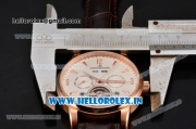 Jaeger-LECoultre Master Asia Automatic Rose Gold Case with White Dial and Stick/Arabic Numeral Markers