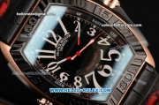 Franck Muller Conquistador F1 Singapore GP Asia 2813 Automatic Rose Gold Case with PVD Bezel and White Numeral Markers - 7750 Coating